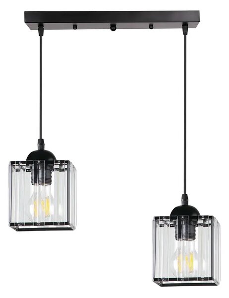 Nowoczesna czarna podwójna lampa wisząca - D192 S6-F92