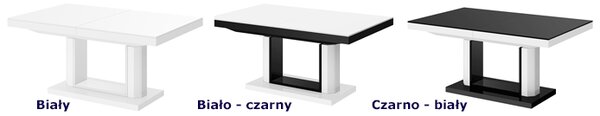 Rozkładany ławostół czarno biały mat E2-C45