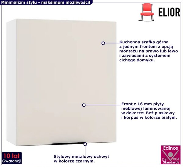 Górna szafka kuchenna 60 cm beż piaskowy A8-A42