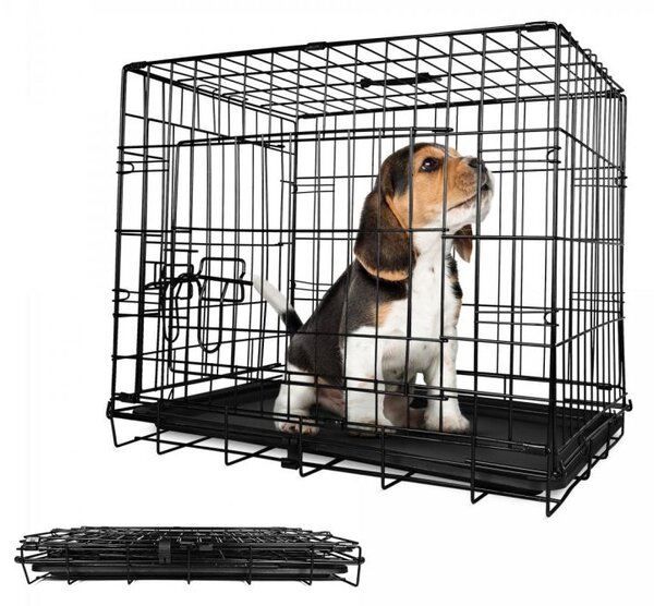 Leopet Składana klatka dla psa 91 x 57 x 63,5 cm, L, czarna