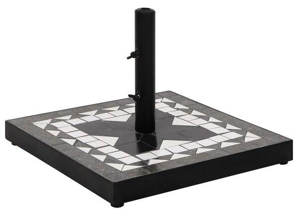 Czarno-biała ceramiczna podstawa do parasola M1-H16