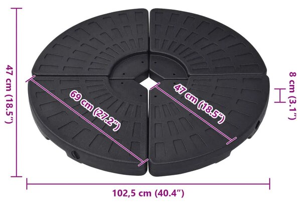 Okrągła składana podstawa pod parasol ogrodowy E0-S30