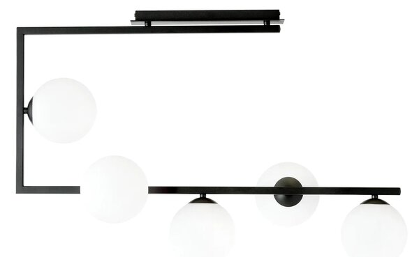 Modernistyczna lampa sufitowa z mlecznymi kloszami - 3X D108 C9-Z11
