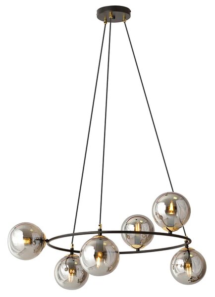 Nowoczesna lampa wisząca z grafitowymi kloszami - D109 K3-D13