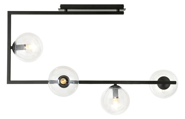 Loftowa lampa sufitowa z przezroczystymi kloszami - 8X D107 B1-G69