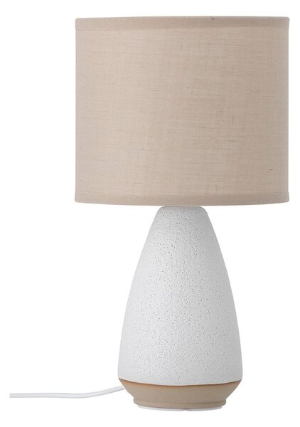 Biało-beżowa lampa stołowa z tekstylnym kloszem (wysokość 27,5 cm) Paprica – Bloomingville
