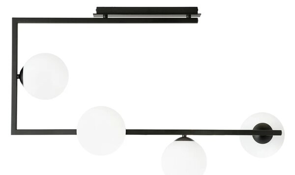 Nowoczesna lampa sufitowa z mlecznymi kloszami - D107 M0-N40
