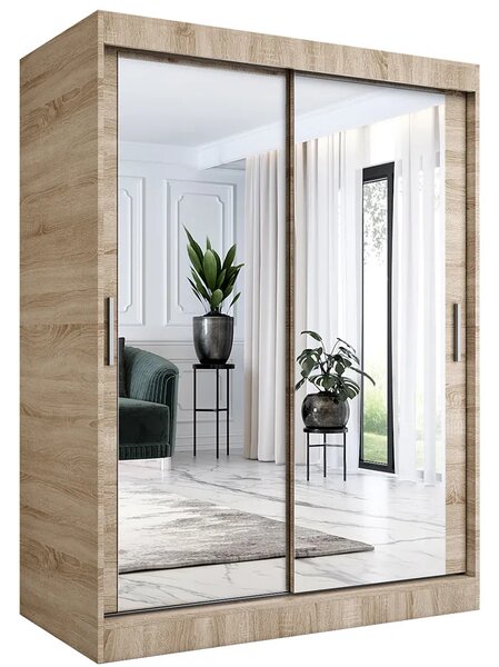 Szafa przesuwna z lustrem dąb sonoma 150 cm Z9-L32