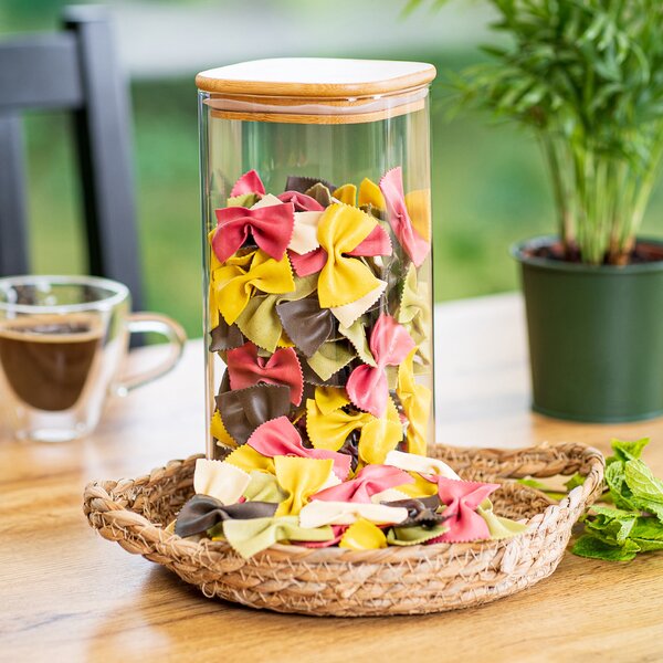 4Home Szklany pojemnik do żywności z wiekiem Bamboo, 1500 ml, 1500 ml
