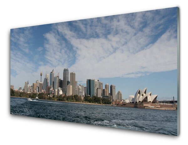 Obraz Szklany Miasto Morze Domy Sydney