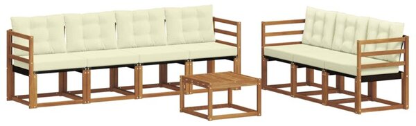 Zestaw mebli ogrodowych z litego drewna akacjowego z poduszkami - nowoczesny design i komfort