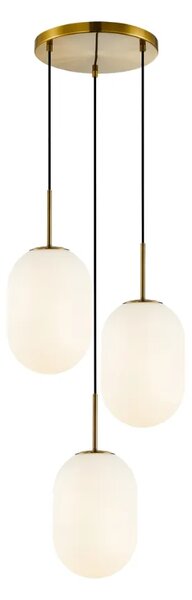 Złota lampa wisząca z okrągłą podstawą N7-P98