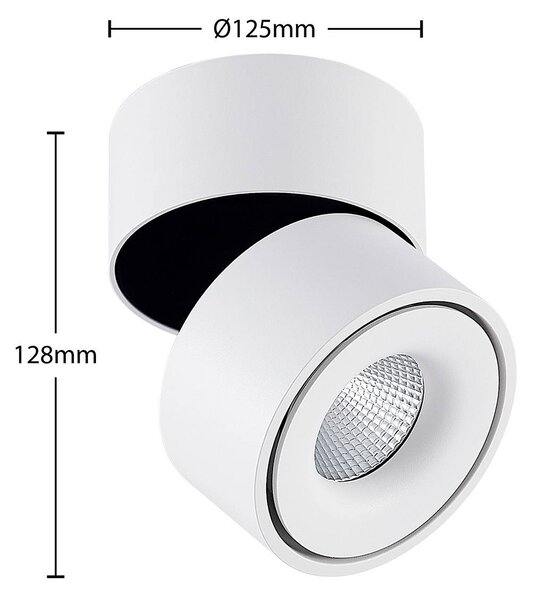 Arcchio Reflektor sufitowy LED Rotari, biały, 1-punktowa, 1987 lm Rotari Arcchio, możliwość ściemniania, biały / opal, przedpokój, aluminium, nowoczesny