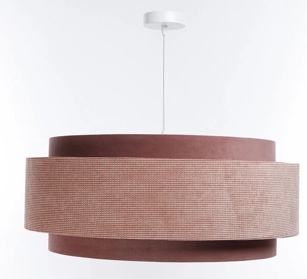 Różowa lampa wisząca z podwójnym abażurem - 5X A353 M5-T62