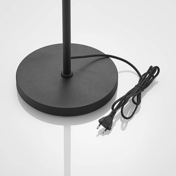Lampa stojąca Phina Lucande, czarny, salon / jadalnia, metal, nowoczesny