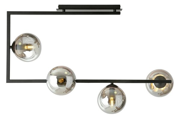 Industrialna lampa sufitowa z grafitowymi kloszami - 3X D107 A8-Z43