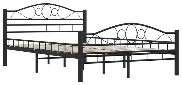 Czarne Metalowe Łóżko Pojedyncze 120X200 Cm K8-W30