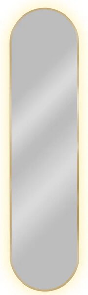 Złote nowoczesne lustro led 155x40 cm P8-F72