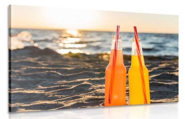 Obraz orzeźwiający napój na plaży