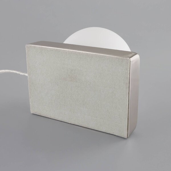 Lampa stołowa Naomi Lindby, biały / opal, sypialnia, szkło, nowoczesny