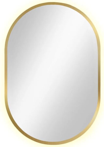 Złote lustro led w stylu glamour 95x40 cm L0-D44