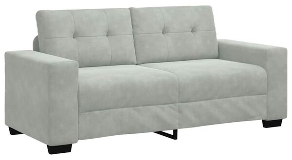 Sofa dwuosobowa jasnoszara 180x77x82 cm aksamit