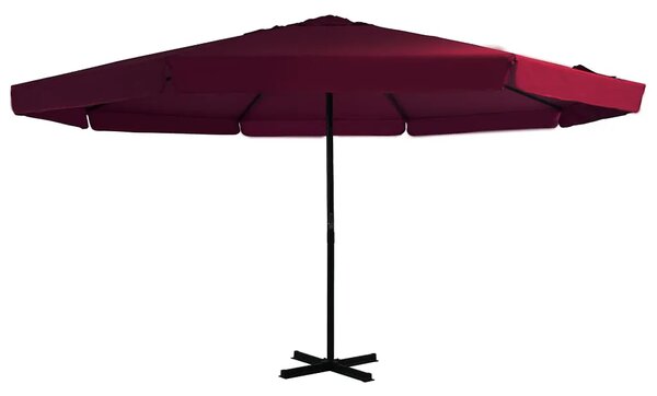 Bordowy parasol ogrodowy z podstawą E7-L60