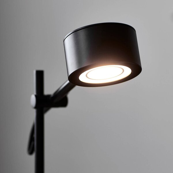 Nordlux Lampa stojąca LED Clyde, możliwość ściemniania, czarny, salon / jadalnia, metal, nowoczesny