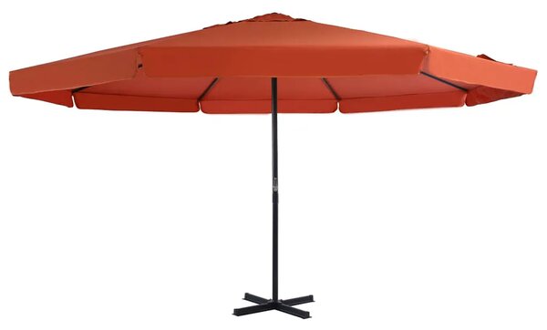 Okrągły w kolorze parasol ogrodowy terakoty D7-L05