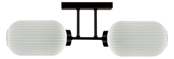 Sufitowa lamp z dwoma kloszami biała T8-K26