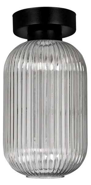Lampa z ryflowanym kloszem grafitowa A0-B02