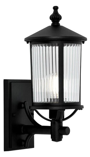 Czarna lampa ścienna zewnętrzna elewacyjna - A449 B2-A76
