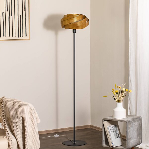 Lampa stojąca Vento Domiluce, mosiężny / złoty, salon / jadalnia, metal, nowoczesny