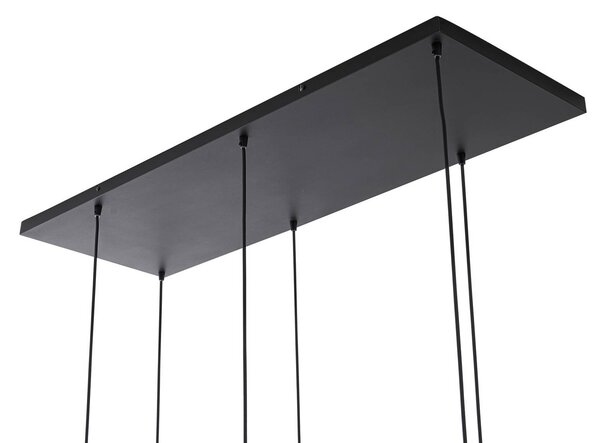Lampa wisząca szklana Marla Lindby, możliwość ściemniania, przezroczysty / transparentny, salon / jadalnia, szkło, nowoczesny