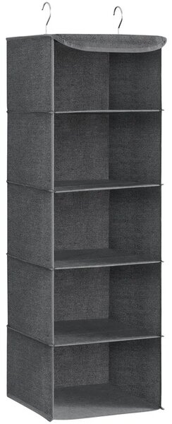Szary wiszący organizer z 5 półkami D2-D88