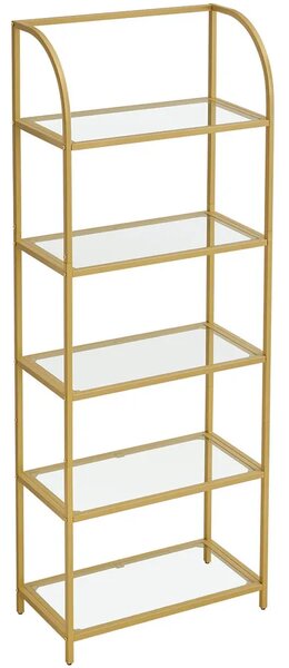 Złoty szklany regał metalowy glamour L3-B68