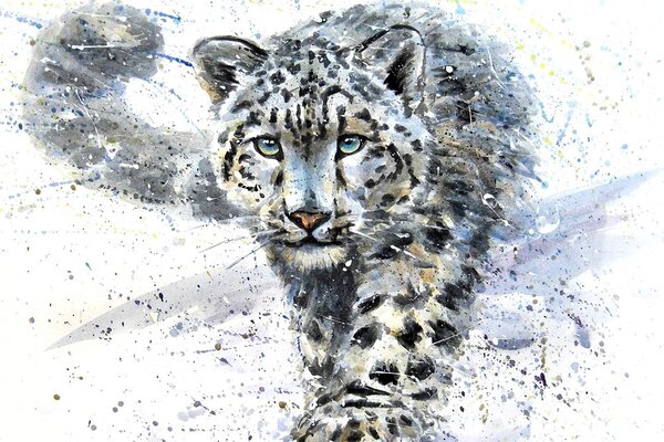 Obraz kreskówkowy leopard