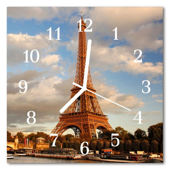 Zegar szklany kwadratowy Paryż