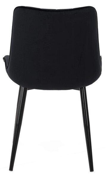 EMWOmeble Krzesło tapicerowane Y-610 | Welur | Czarny