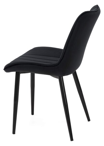 EMWOmeble Krzesło tapicerowane Y-610 | Welur | Czarny