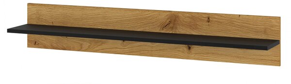 Półka ścienna czarna + dąb artisan P1-P23