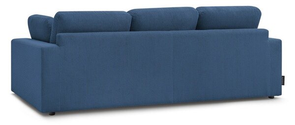 Niebieska sztruksowa sofa 250 cm Belair – Bobochic Paris