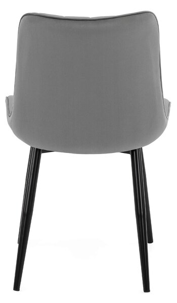 EMWOmeble Krzesło tapicerowane Y-610 | Welur | Szary