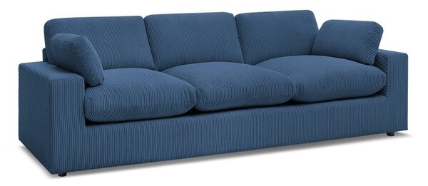 Niebieska sztruksowa sofa 250 cm Belair – Bobochic Paris