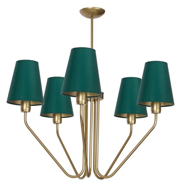 Duży pięcioramienny metalowy żyrandol - K427 C1-T83