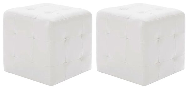 Zestaw białych puf do salonu S5-G16