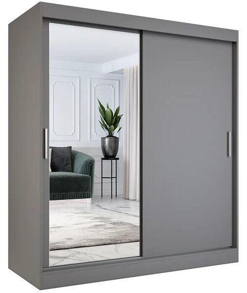 Szafa przesuwna antracyt 180 cm W0-W42