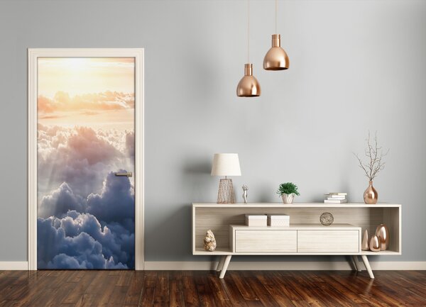 Naklejka fototapeta na drzwi Lot nad chmurami