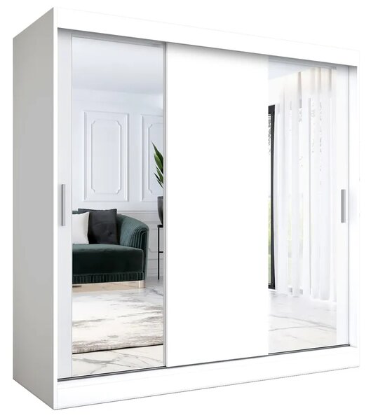 Szafa przesuwna biały mat 200 cm H2-P01
