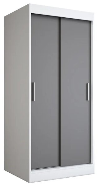 Szafa przesuwna biel + antracyt C2-C04